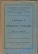 Thorie Des Oprations (Operations) Linaires (Lineaires). Monografje Matematyczne Tom I.