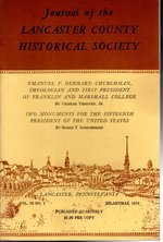 Journal of the Lancaster County Historical Society. Volume 78, No.1: Hilarymas, 1974