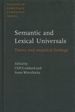 Semantic and Lexical Universals: Theory and Empirical Findings; Studies in Language Companion Series, Volume 25