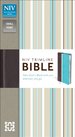 Niv, Trimline Bible, Imitation Leather, Turquoise/Brown, Red Letter Edition