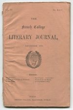 The French College Literary Journal-December 1870 (Vol. IV, No. XXIV)