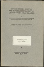 Seven Papers in Genetics and Physiological Genetics of Drosophila Melanogaster
