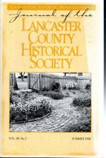 Journal of the Lancaster County Historical Society. Volume 98, No. 2: Summer, 1996
