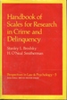 Handbook of Scales for Research in Crime and Delinquency (Perspectives in Law & Psychology, V. 5)