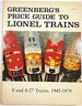 Greenberg's Price Guide to Lionel Trains: 1945-1979