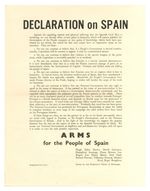 [Broadside, Caption Title]: Declaration on Spain
