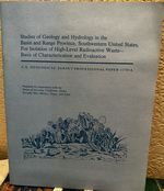 Studies of Geology and Hydrology in the Basin and Range Province, Southwestern United States, for Isolation of High-Level Radioactive Waste--Basis of Characterization and Evaluation; U.S. Geological Survey Professional Paper 1370a