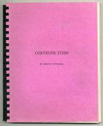 [Cover Title]: Gertrude Stein [Published as Gertrude Stein: in Words and Pictures]