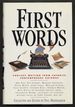 First Words: Earliest Writing From Favorite Contemporary Authors