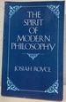 The Spirit of Modern Philosophy: an Essay in the Form of Lectures