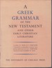 Greek Grammar of the New Testament and Other Early Christian Literature