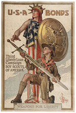 U*S*a Bonds-Third Liberty Loan Campaign-Boy Scouts of America Weapons for Liberty / / J.C. Leyendecker; American Lithographic Co. N.Y. First Edition of the Poster..