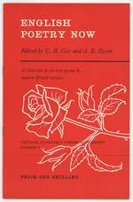 English Poetry Now: a Selection of the Best Poems By Modern British Writers