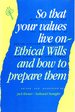 So That Your Values Live on: Ethical Wills and How to Prepare Them