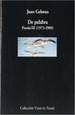 De Palabra, De Gelman, Juan. Editorial Visor, Tapa Blanda En EspaOl, 1900