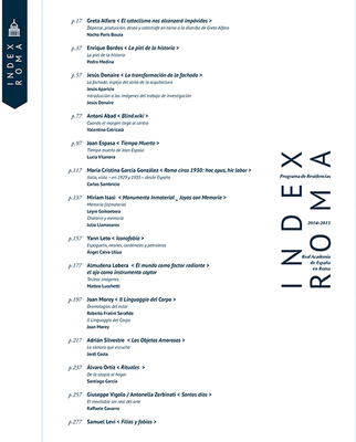 Index Roma - Duero, Javier (Editor), and Almeida, Patricia (Editor)