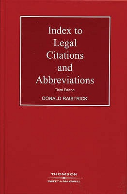 Index to Legal Citations and Abbreviations - Raistrick, Donald