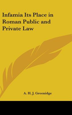 Infamia Its Place in Roman Public and Private Law - Greenidge, A H J