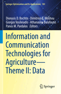 Information and Communication Technologies for Agriculture-Theme II: Data