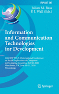 Information and Communication Technologies for Development: 16th Ifip Wg 9.4 International Conference on Social Implications of Computers in Developing Countries, Ict4d 2020, Manchester, Uk, June 10-11, 2020, Proceedings