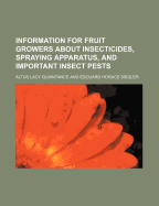 Information for Fruit Growers about Insecticides, Spraying Apparatus, and Important Insect Pests