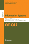 Information Systems: 16th European, Mediterranean, and Middle Eastern Conference, Emcis 2019, Dubai, United Arab Emirates, December 9-10, 2019, Proceedings