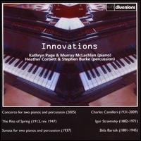 Innovations - Heather Corbett (percussion); Kathryn Page (piano); Murray McLachlan (piano)