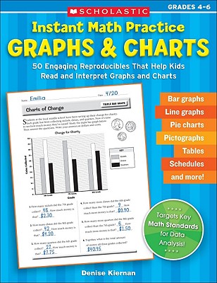 Instant Math Practice: Graphs & Charts (Grades 4-6): 50 Engaging Reproducibles That Help Kids Read and Interpret Graphs and Charts - Kiernan, Denise