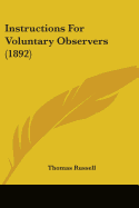 Instructions For Voluntary Observers (1892)