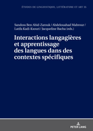 Interactions langagires et apprentissage des langues dans des contextes spcifiques