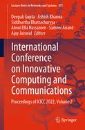 International Conference on Innovative Computing and Communications: Proceedings of ICICC 2022, Volume 3