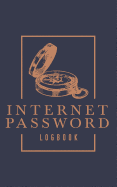 Internet Password Logbook: A Password Journal, Log Book & Notebook for Organization 0076 Navy Blue