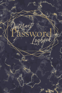 Internet Password Logbook: Record Keeper To Protect Your Private Internet Usernames And Passwords With Tabs: Purple Gold Marble Cover Design