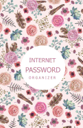 Internet Password Organizer: Never Forget a Password Again! 5.5" X 8.5" Pink Roses in Watercolor Design, Small Password Organizer with Tabbed Large Alphabet, Pocket-Size Over 200 Record User and Password.