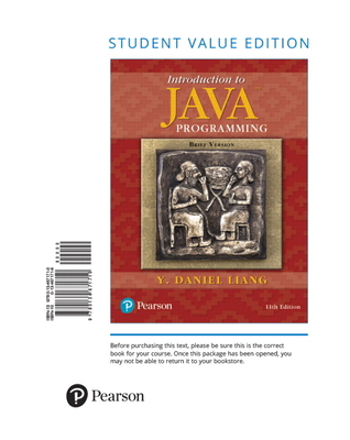 Introduction to Java Programming, Brief Version - Liang, Y
