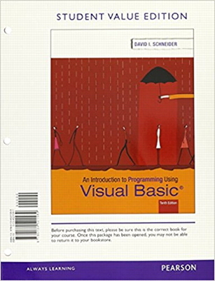 Introduction to Programming Using Visual Basic, Student Value Edition - Schneider, David