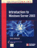 Introduction to Windows Server 2003