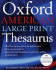 The Oxford American Large Print Thesaurus