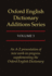 Oxford English Dictionary Additions Series, Vol. 3
