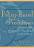 The Policy-Based Profession: 2nd an Introduction to Social Welfare Policy Analysis for Social Workers