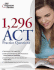 1, 296 Act Practice Questions (College Test Preparation)