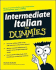 Intermediate Italian for Dummies