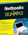 Netbooks for Dummies (for Dummies (Computers))