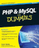 Php & Mysqll for Dummies