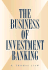 The Business of Investment Banking