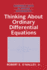 Thinking About Ordinary Differential Equations (Cambridge Texts in Applied Mathematics, Series Number 18)