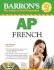 Barron's Ap French With Audio Cds [With Cdrom and 3 Cds]