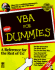 Vba for Dummies