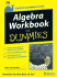 Algebra Workbook for Dummies-Student Edition