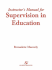 Supervision Edu Instruc Manual Format: Paperback